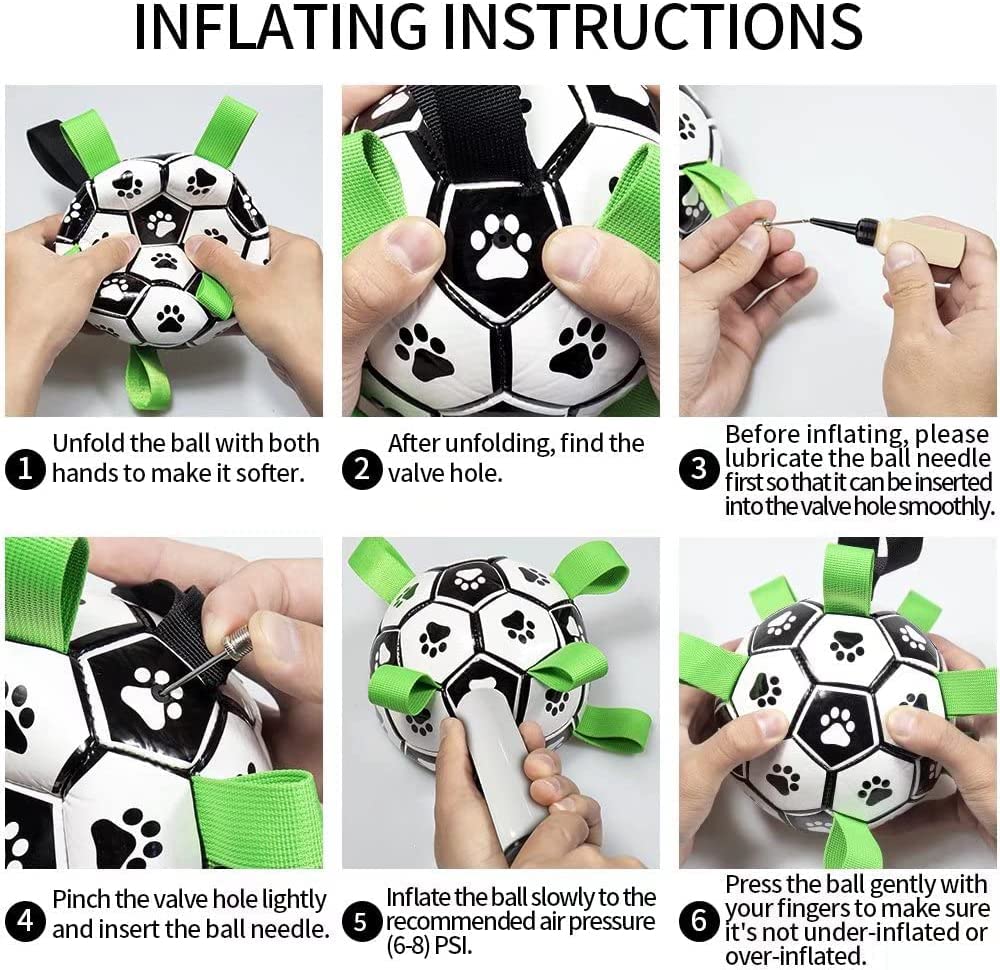 Interactive Dog Football Toy - Inflatable Training Ball for Large Dogs
