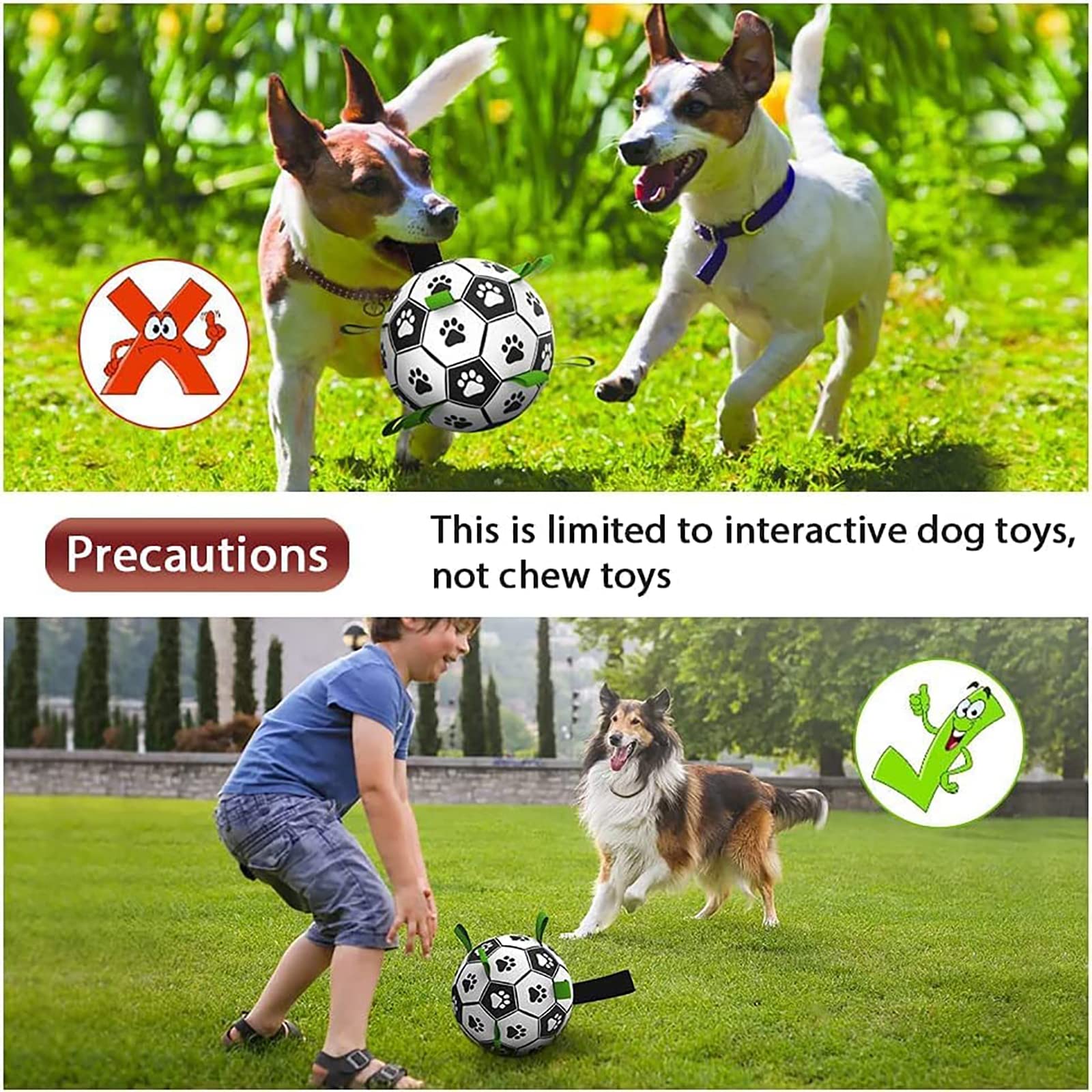Interactive Dog Football Toy - Inflatable Training Ball for Large Dogs