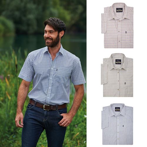 Men's Champion Short Sleeve Tattersall Shirt