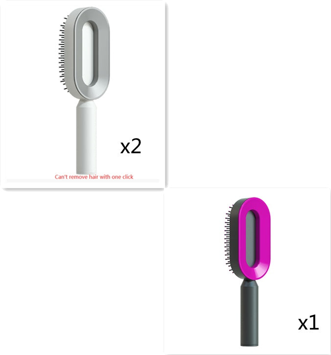 Self-Cleaning Hair Brush - One-Click Massage Scalp Comb