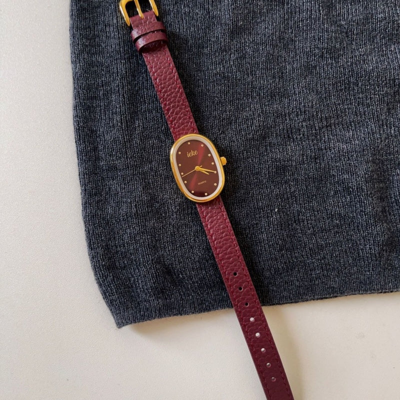 Vintage Red New Year Watch for Women - Festive Ankla Style