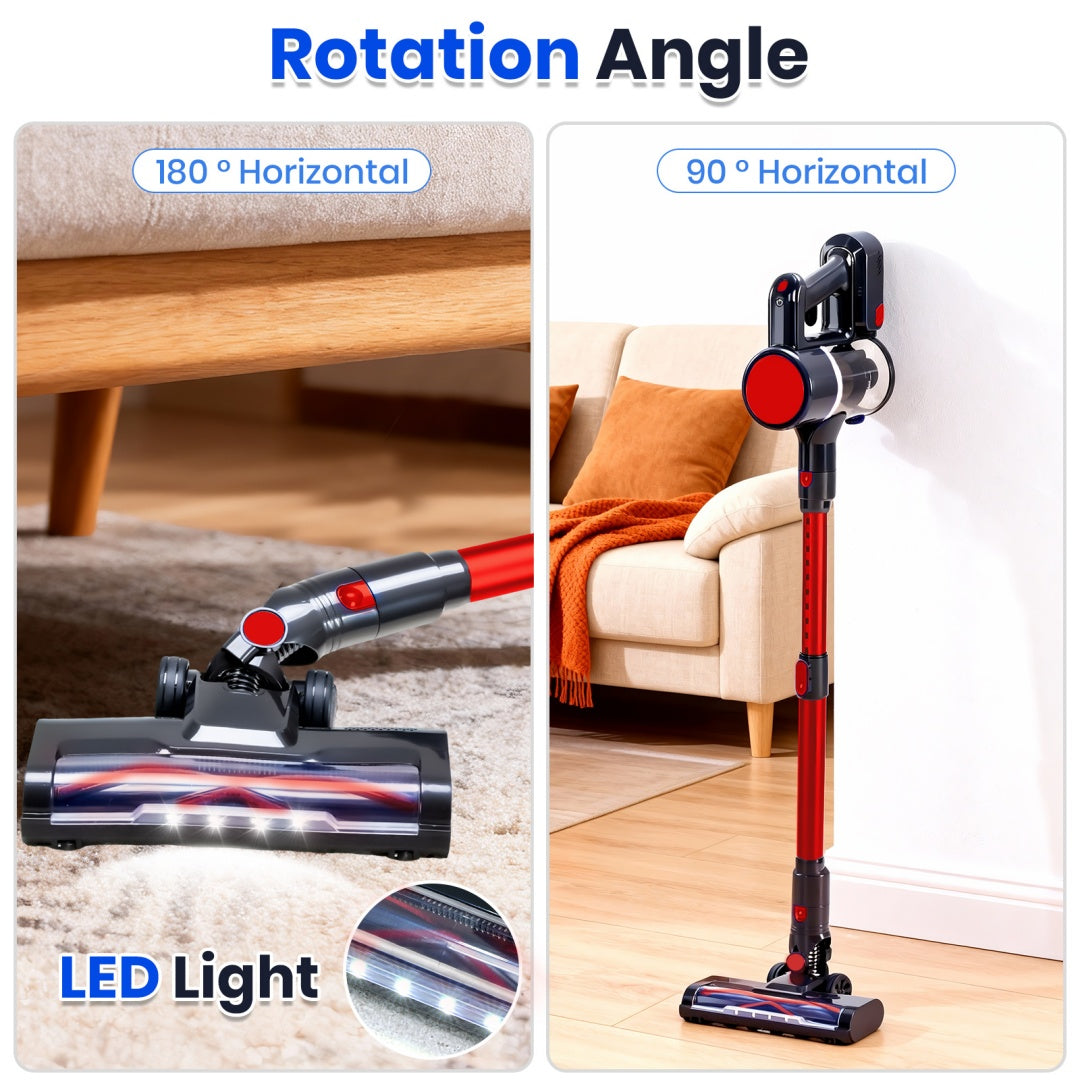 Cordless Stick Vacuum Cleaner with LED Light