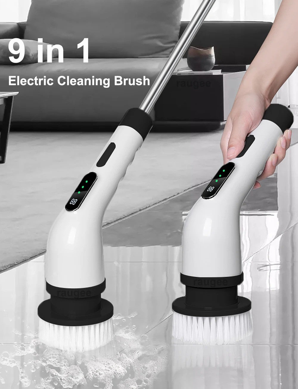 Electric Spin Scrubber - Cordless Rotating Cleaning Brush