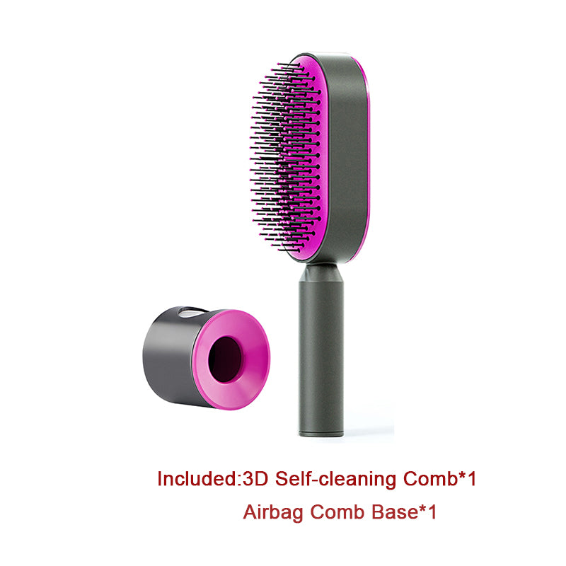 Self-Cleaning Hair Brush - One-Click Massage Scalp Comb