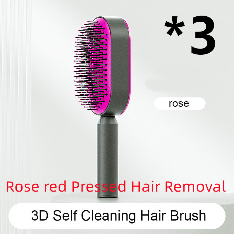 Self-Cleaning Hair Brush - One-Click Massage Scalp Comb