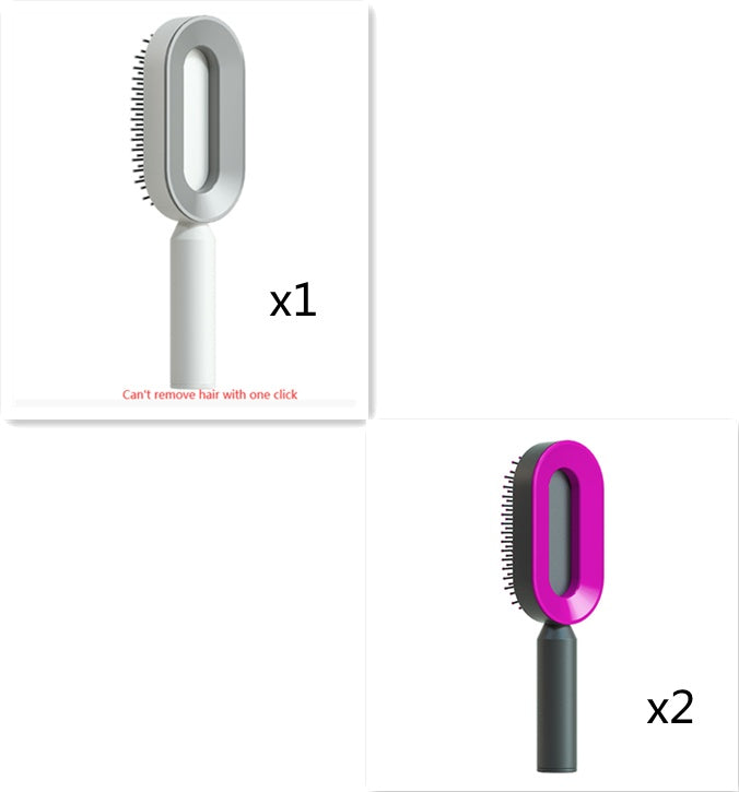 Self-Cleaning Hair Brush - One-Click Massage Scalp Comb
