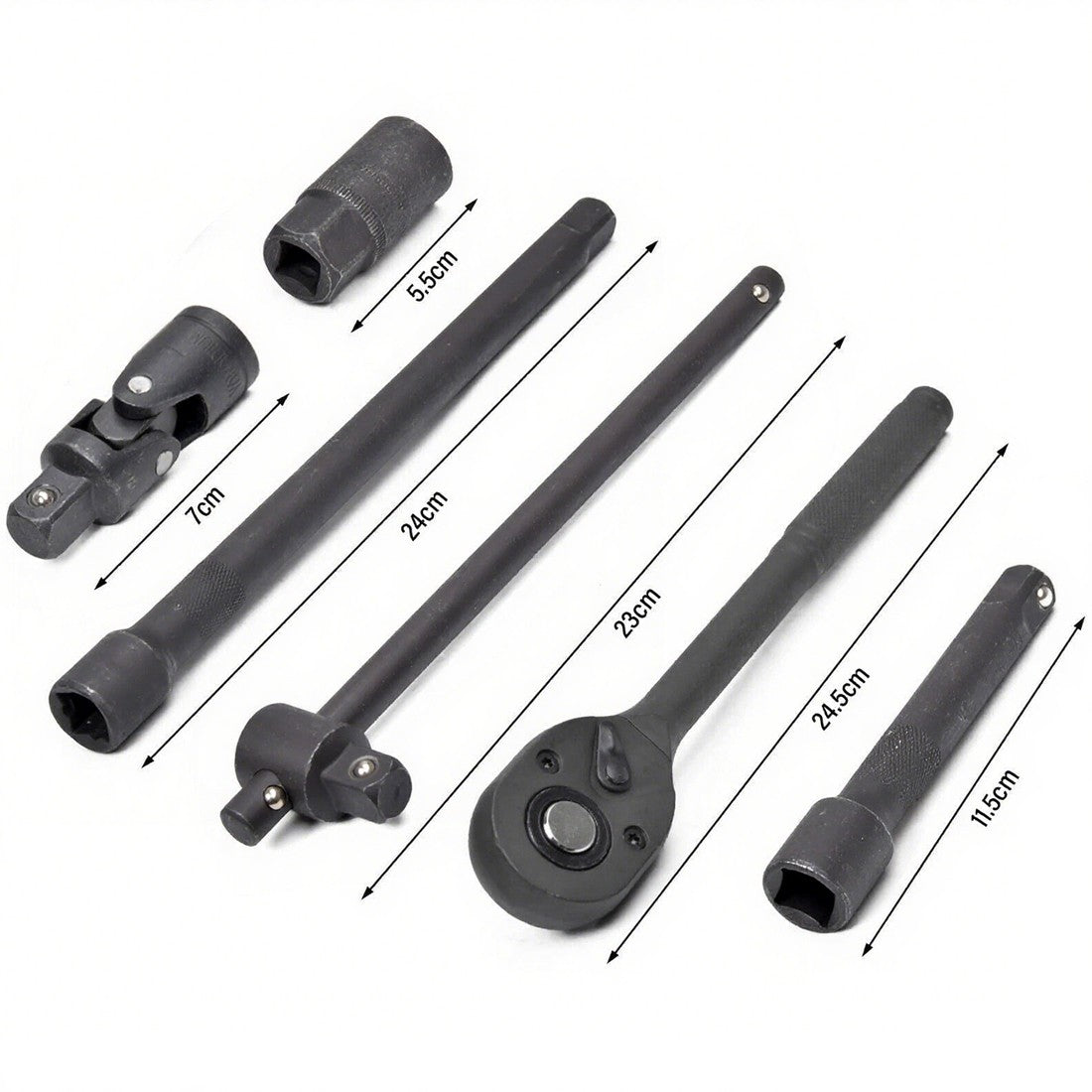 Heavy-Duty Ratchet Wrench Socket Set - 8-32mm with Case