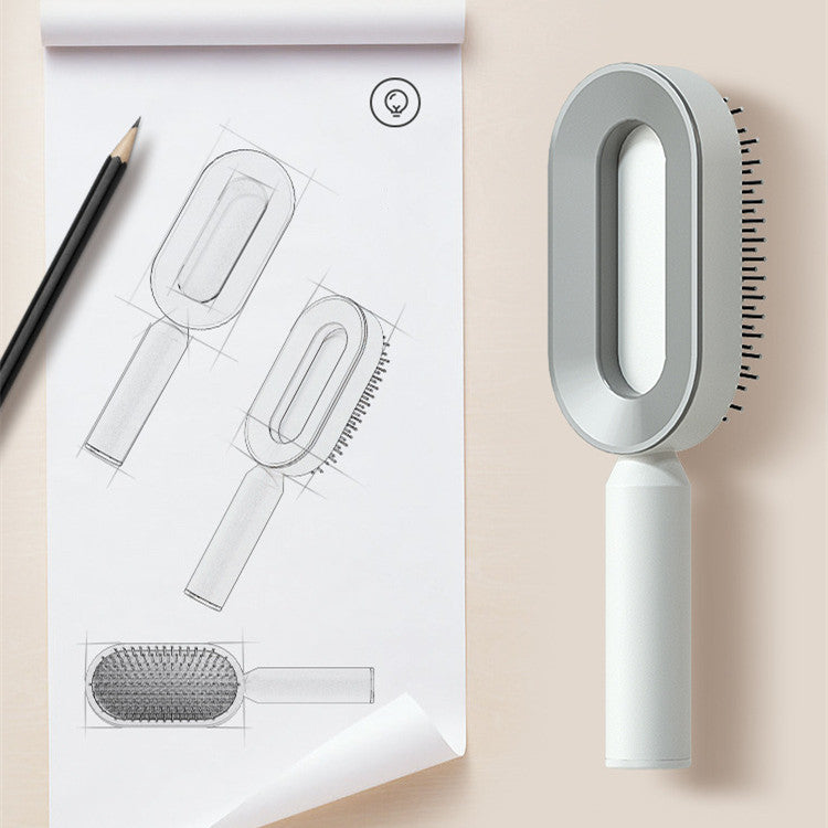Self-Cleaning Hair Brush - One-Click Massage Scalp Comb