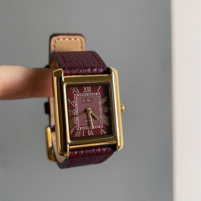 Vintage Red New Year Watch for Women - Festive Ankla Style