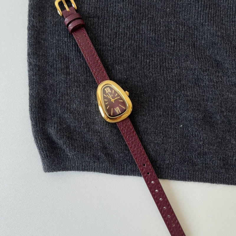 Vintage Red New Year Watch for Women - Festive Ankla Style