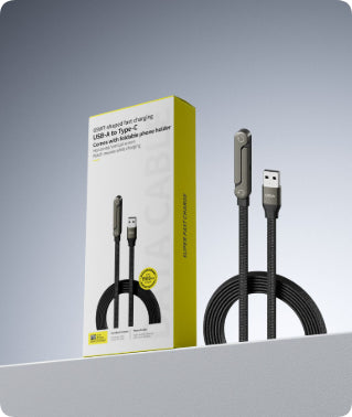 2-in-1 Fast Charging Cable with Foldable Phone Stand