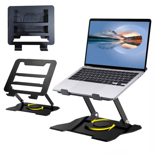 360° Adjustable Metal Laptop Stand - Portable Desk Riser