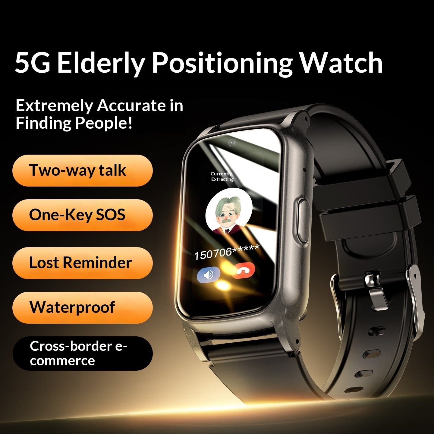 Senior Smartwatch with SIM Card - Easy-to-Use Phone Watch