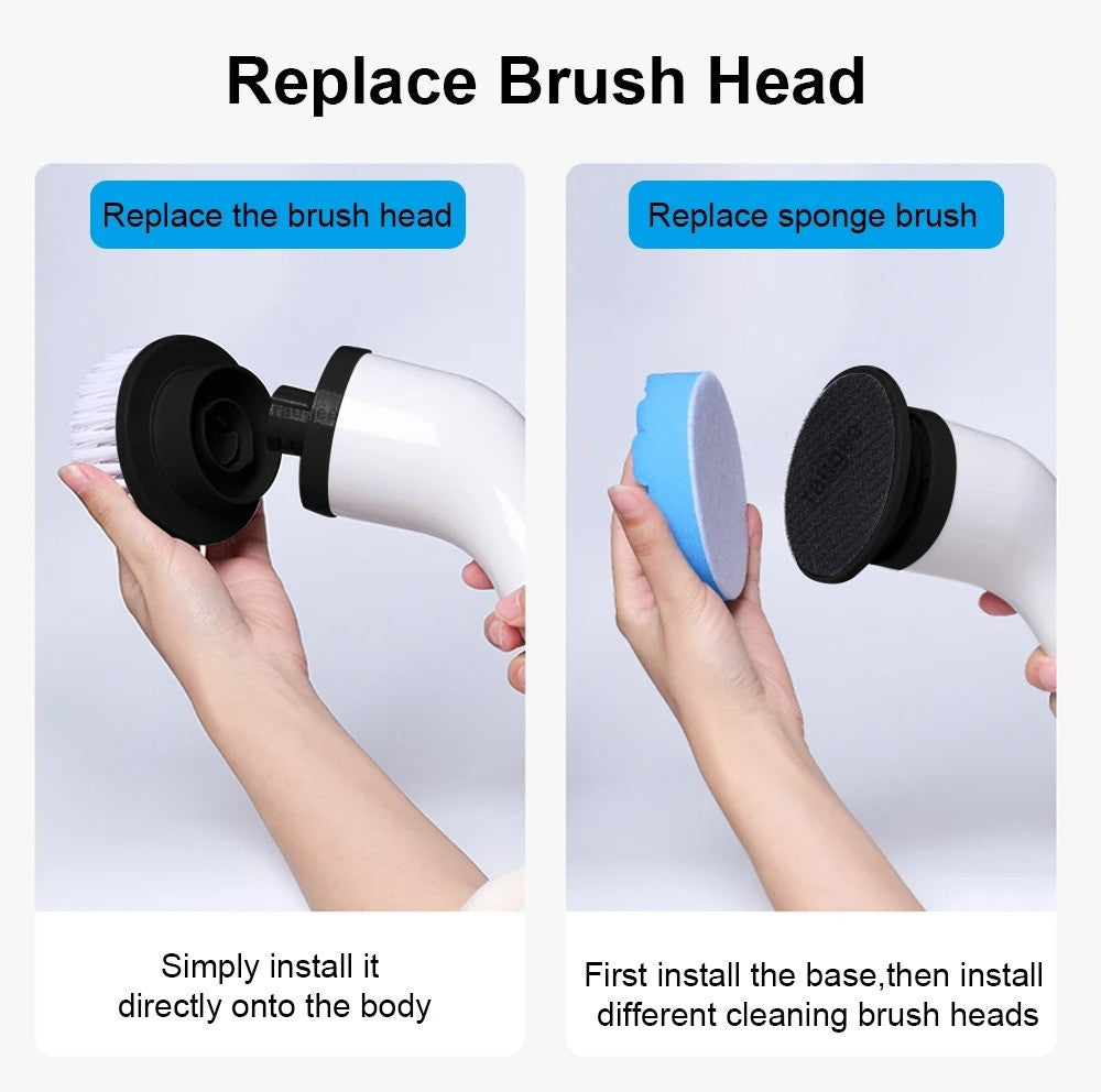 Electric Spin Scrubber - Cordless Rotating Cleaning Brush