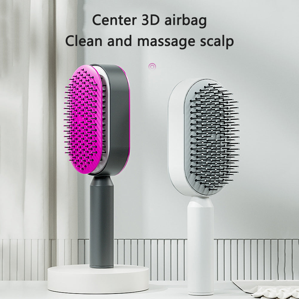 Self-Cleaning Hair Brush - One-Click Massage Scalp Comb