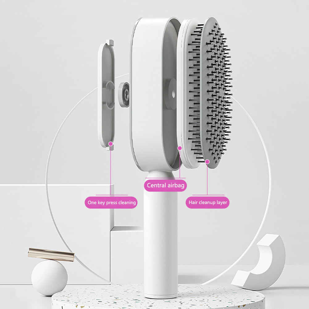 Self-Cleaning Hair Brush - One-Click Massage Scalp Comb