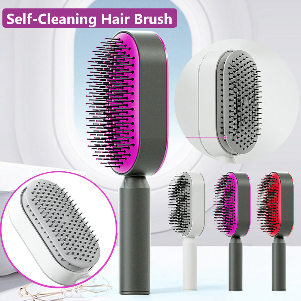 Self-Cleaning Hair Brush - One-Click Massage Scalp Comb