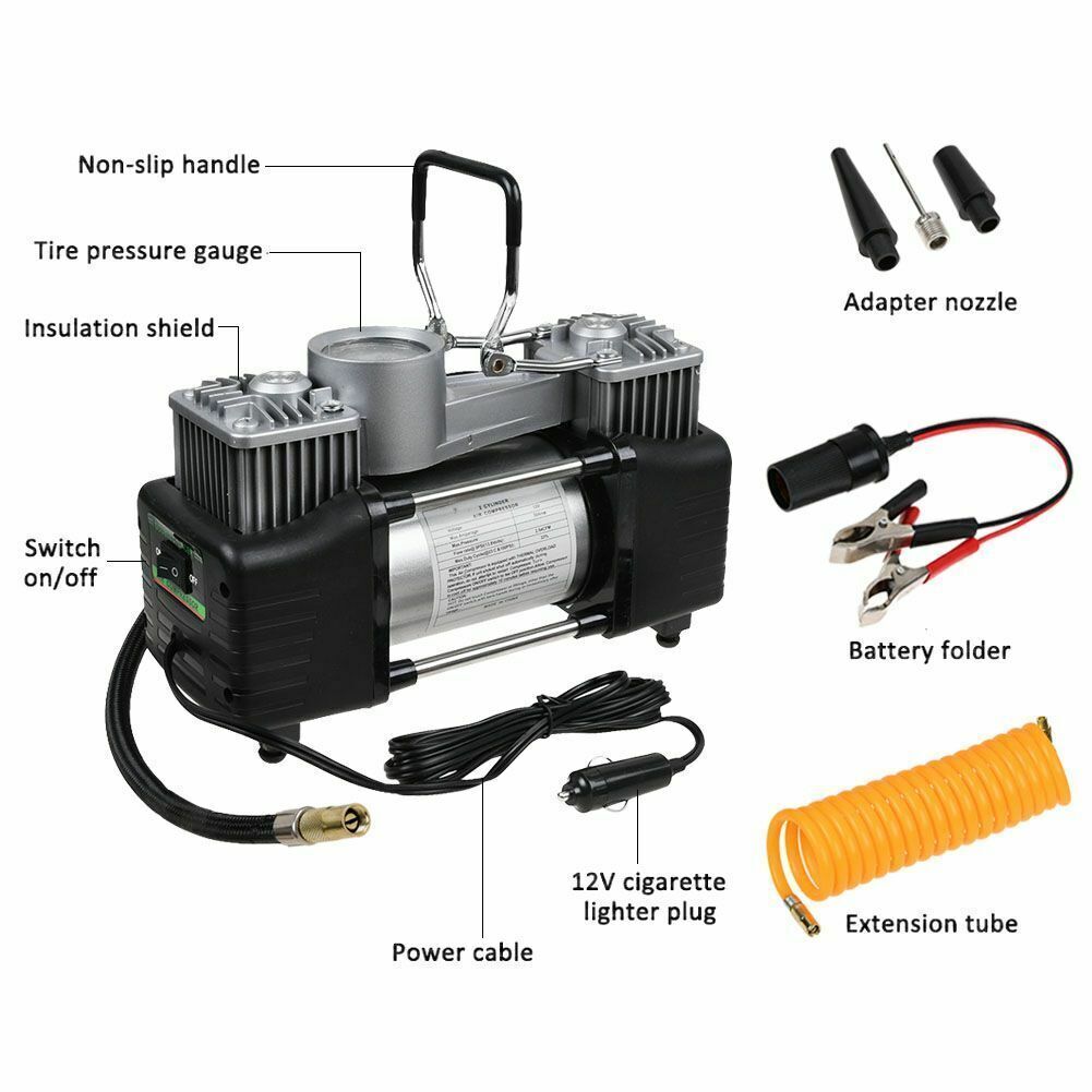 Portable Car Tyre Inflator 12V - 150 PSI Air Compressor