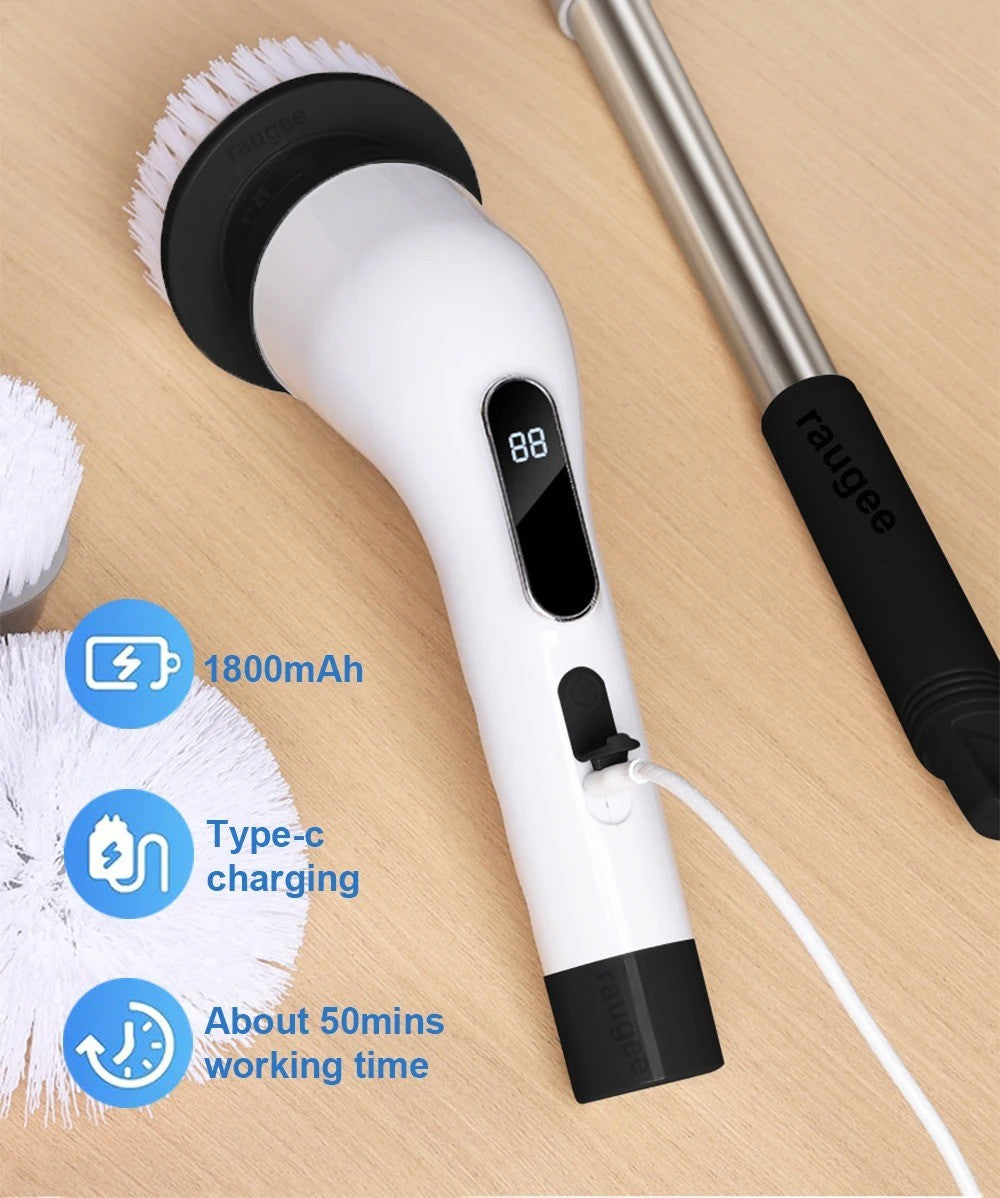 Electric Spin Scrubber - Cordless Rotating Cleaning Brush