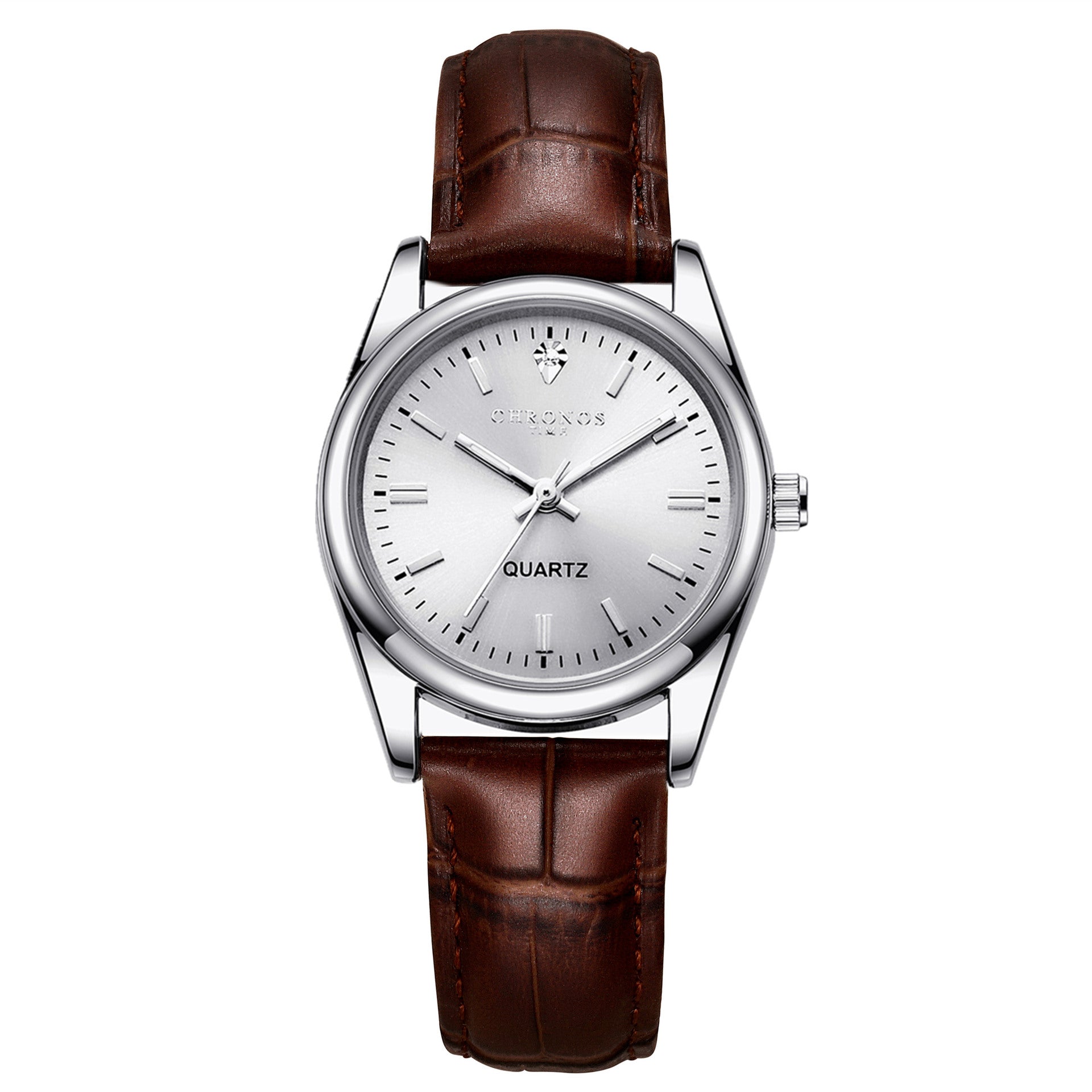 Women's Leather Strap Watch - Luminous Quartz Fashion Timepiece