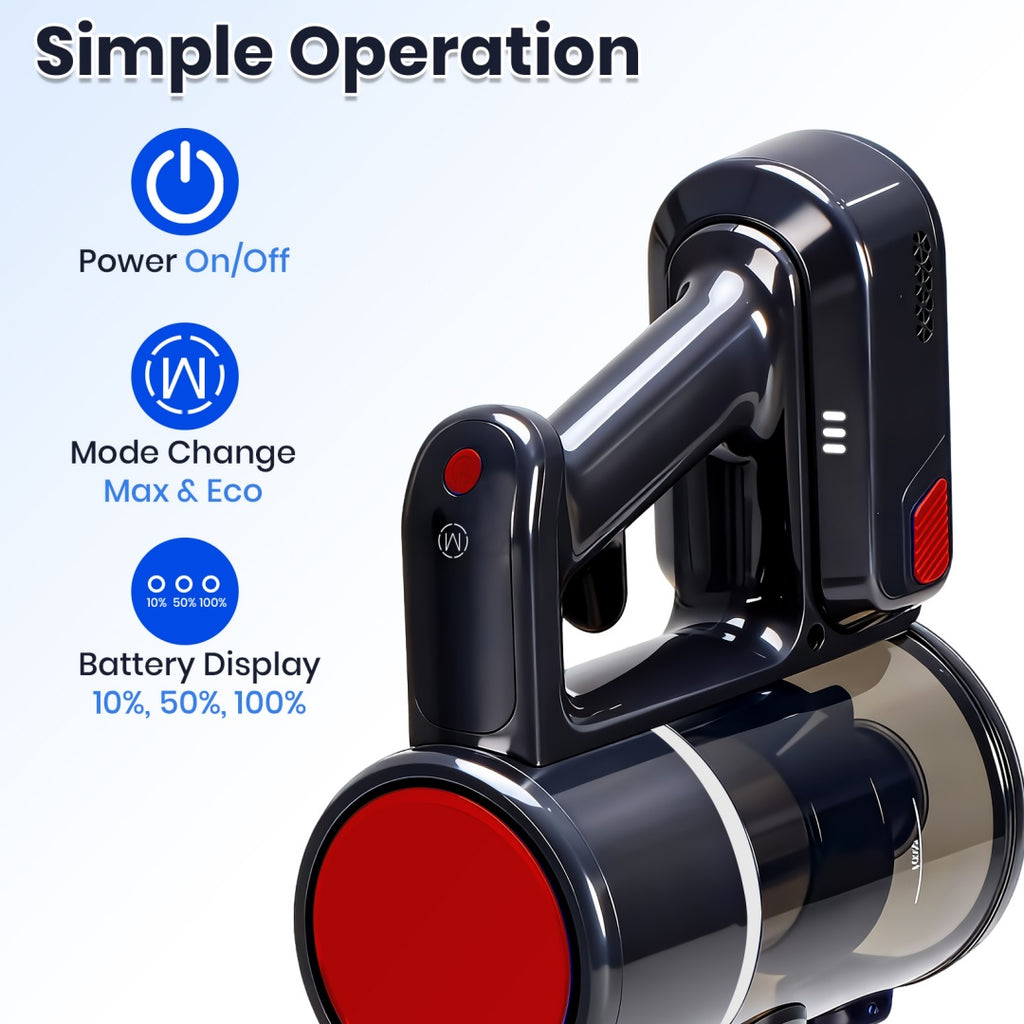 Cordless Stick Vacuum Cleaner with LED Light