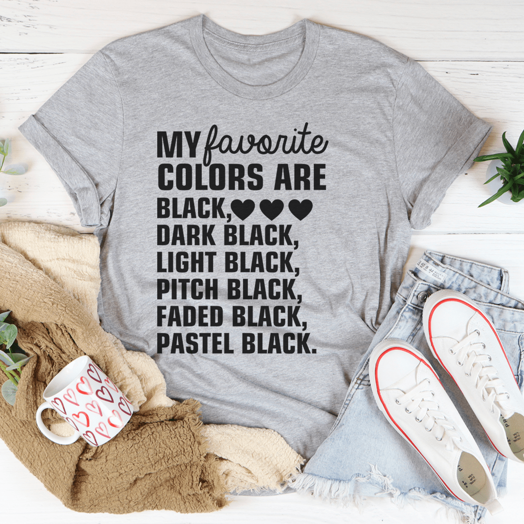 My Favorite Colors Premium Cotton T-Shirt - Comfortable & Stylish